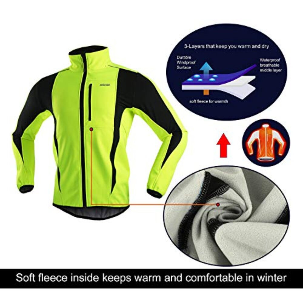 Winter Thermal Softshell Cycling Jacket Windproof… - image 4